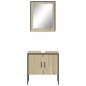 vidaXL Set de muebles de baño 2 pzas madera de ingeniería roble sonoma vidaXL Set de muebles de baño 2 pzas madera de ingeniería roble sonoma
