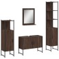 vidaXL Set de muebles de baño 4 pzas madera contrachapada marrón roble