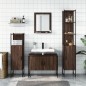 vidaXL Set de muebles de baño 4 pzas madera contrachapada marrón roble