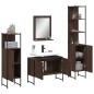 vidaXL Set de muebles de baño 4 pzas madera contrachapada marrón roble