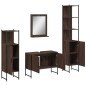 vidaXL Set de muebles de baño 4 pzas madera contrachapada marrón roble