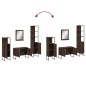 vidaXL Set de muebles de baño 4 pzas madera contrachapada marrón roble