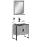 vidaXL Set de muebles de baño 2 pzas madera de ingeniería gris sonoma