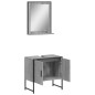 vidaXL Set de muebles de baño 2 pzas madera de ingeniería gris sonoma
