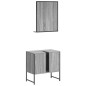 vidaXL Set de muebles de baño 2 pzas madera de ingeniería gris sonoma