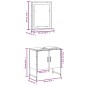 vidaXL Set de muebles de baño 2 pzas madera de ingeniería gris sonoma