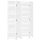 vidaXL Biombo separador de 4 paneles madera maciza Paulownia blanco vidaXL Biombo separador de 4 paneles madera maciza Paulownia blanco