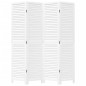 vidaXL Biombo separador de 4 paneles madera maciza Paulownia blanco vidaXL Biombo separador de 4 paneles madera maciza Paulownia blanco