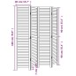 vidaXL Biombo separador de 4 paneles madera maciza Paulownia blanco vidaXL Biombo separador de 4 paneles madera maciza Paulownia blanco