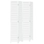 vidaXL Biombo separador de 4 paneles madera maciza Paulownia blanco vidaXL Biombo separador de 4 paneles madera maciza Paulownia blanco