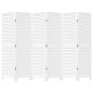 vidaXL Biombo separador de 6 paneles madera maciza Paulownia blanco vidaXL Biombo separador de 6 paneles madera maciza Paulownia blanco