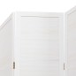 vidaXL Biombo separador de 6 paneles madera maciza Paulownia blanco vidaXL Biombo separador de 6 paneles madera maciza Paulownia blanco