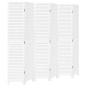 vidaXL Biombo separador de 6 paneles madera maciza Paulownia blanco vidaXL Biombo separador de 6 paneles madera maciza Paulownia blanco