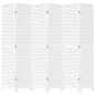 vidaXL Biombo separador de 6 paneles madera maciza Paulownia blanco vidaXL Biombo separador de 6 paneles madera maciza Paulownia blanco