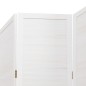 vidaXL Biombo separador de 6 paneles madera maciza Paulownia blanco vidaXL Biombo separador de 6 paneles madera maciza Paulownia blanco