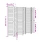 vidaXL Biombo separador de 6 paneles madera maciza Paulownia blanco vidaXL Biombo separador de 6 paneles madera maciza Paulownia blanco
