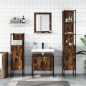 vidaXL Set de muebles de baño 4 piezas madera contrachapada roble humo vidaXL Set de muebles de baño 4 piezas madera contrachapada roble humo