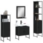 vidaXL Juego de muebles de baño 4 piezas madera de ingeniería negro vidaXL Juego de muebles de baño 4 piezas madera de ingeniería negro