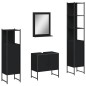 vidaXL Juego de muebles de baño 4 piezas madera de ingeniería negro vidaXL Juego de muebles de baño 4 piezas madera de ingeniería negro