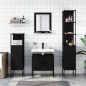 vidaXL Juego de muebles de baño 4 piezas madera de ingeniería negro vidaXL Juego de muebles de baño 4 piezas madera de ingeniería negro