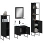 vidaXL Juego de muebles de baño 4 piezas madera de ingeniería negro vidaXL Juego de muebles de baño 4 piezas madera de ingeniería negro