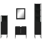 vidaXL Juego de muebles de baño 4 piezas madera de ingeniería negro vidaXL Juego de muebles de baño 4 piezas madera de ingeniería negro