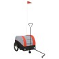 vidaXL Remolque para bicicleta hierro negro y naranja 30 kg vidaXL Remolque para bicicleta hierro negro y naranja 30 kg