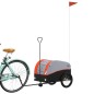 vidaXL Remolque para bicicleta hierro negro y naranja 30 kg vidaXL Remolque para bicicleta hierro negro y naranja 30 kg