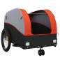 vidaXL Remolque para bicicleta hierro negro y naranja 30 kg vidaXL Remolque para bicicleta hierro negro y naranja 30 kg