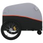 vidaXL Remolque para bicicleta hierro negro y naranja 30 kg vidaXL Remolque para bicicleta hierro negro y naranja 30 kg