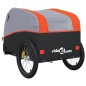 vidaXL Remolque para bicicleta hierro negro y naranja 30 kg vidaXL Remolque para bicicleta hierro negro y naranja 30 kg
