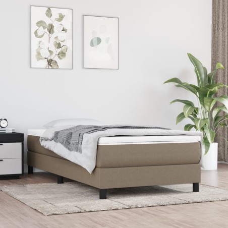 vidaXL Colchón de muelles ensacados tela gris taupe 100x200x20 cm