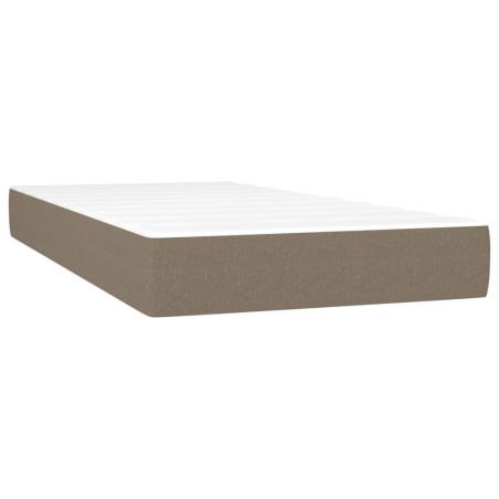 vidaXL Colchón de muelles ensacados tela gris taupe 100x200x20 cm