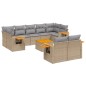 vidaXL Juego de sofás jardín con cojines beige 10 pzas ratán sintético vidaXL Juego de sofás jardín con cojines beige 10 pzas ratán sintético