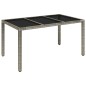 vidaXL Set comedor jardín 7 pzas y cojines ratán sintético gris vidaXL Set comedor jardín 7 pzas y cojines ratán sintético gris