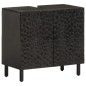 vidaXL Armario de lavabo de baño madera maciza mango negro 62x33x58 cm vidaXL Armario de lavabo de baño madera maciza mango negro 62x33x58 cm