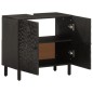 vidaXL Armario de lavabo de baño madera maciza mango negro 62x33x58 cm vidaXL Armario de lavabo de baño madera maciza mango negro 62x33x58 cm