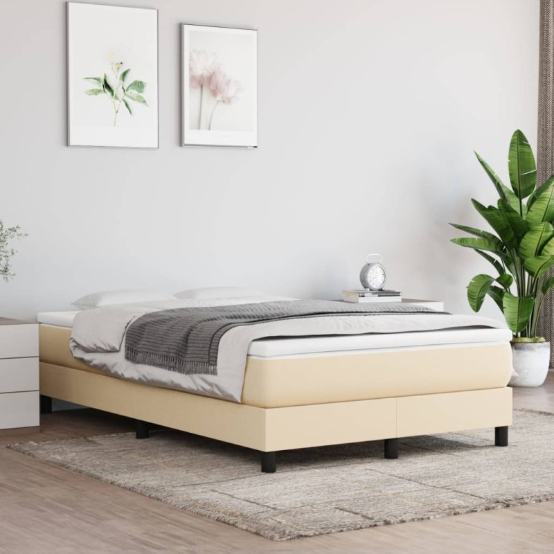 vidaXL Colchón de muelles ensacados tela color crema 120x200x20 cm vidaXL Colchón de muelles ensacados tela color crema 120x200x20 cm