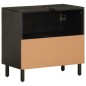 vidaXL Armario de lavabo de baño madera maciza mango negro 62x33x58 cm vidaXL Armario de lavabo de baño madera maciza mango negro 62x33x58 cm