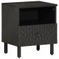 vidaXL Mesita de noche de madera maciza de mango negra 40x33x46 cm vidaXL Mesita de noche de madera maciza de mango negra 40x33x46 cm