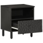 vidaXL Mesita de noche de madera maciza de mango negra 40x33x46 cm vidaXL Mesita de noche de madera maciza de mango negra 40x33x46 cm