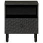 vidaXL Mesita de noche de madera maciza de mango negra 40x33x46 cm vidaXL Mesita de noche de madera maciza de mango negra 40x33x46 cm