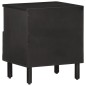 vidaXL Mesita de noche de madera maciza de mango negra 40x33x46 cm vidaXL Mesita de noche de madera maciza de mango negra 40x33x46 cm