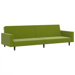 vidaXL Sofá cama de 2 plazas terciopelo verde claro
