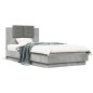 vidaXL Estructura de cama cabecero luces LED gris hormigón 90x190 cm vidaXL Estructura de cama cabecero luces LED gris hormigón 90x190 cm