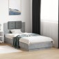 vidaXL Estructura de cama cabecero luces LED gris hormigón 90x190 cm vidaXL Estructura de cama cabecero luces LED gris hormigón 90x190 cm