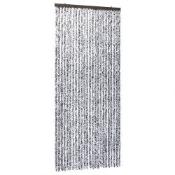 vidaXL Cortina antimoscas chenilla marrón y beige 100x200 cm