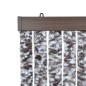 vidaXL Cortina antimoscas chenilla marrón y beige 100x200 cm vidaXL Cortina antimoscas chenilla marrón y beige 100x200 cm