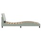 vidaXL Estructura de cama con cabecero terciopelo gris claro 80x200 cm