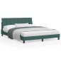vidaXL Estructura cama con cabecero terciopelo verde oscuro 160x200 cm vidaXL Estructura cama con cabecero terciopelo verde oscuro 160x200 cm